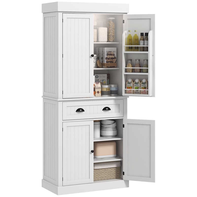 Armoire de cuisine polyvalente avec capteur de mouvement et tablettes réglables pour un rangement organisé
