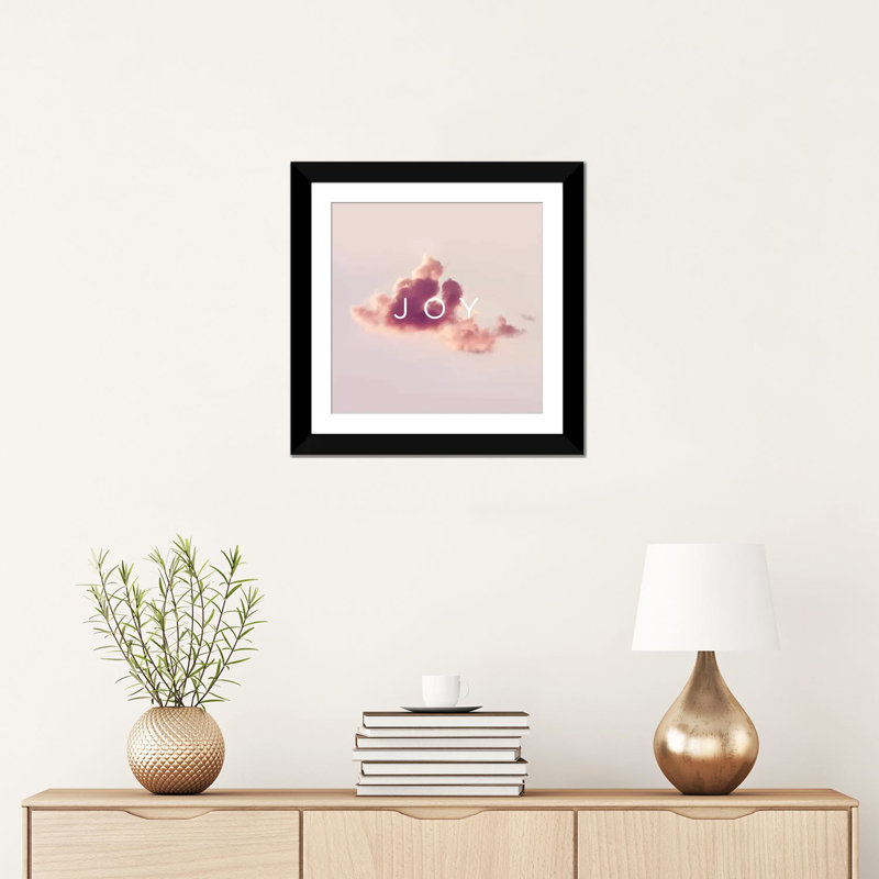 « the superior sensation : joy », reproduction d’impression sur toile, H 16 po x l 16 po x P 1 po, Papier d'art encadré noir