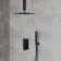 10" Pressure Balanced Rain Shower Faucet System, Handheld Spray Head with Rough-in Valve