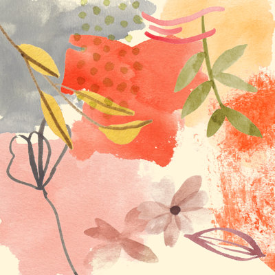 Flower Shimmer II by Melissa Wang - Wrapped Canvas Painting