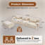 Canapés modulaires désossés de 117 po pour le salon, canapé modulaire surdimensionné avec repose-pieds et coussins, canapé moderne sans cadre en L avec siège profond et mousse à mémoire de forme, sans assemblage, 3 sièges （Aucune installation requise）-130818851