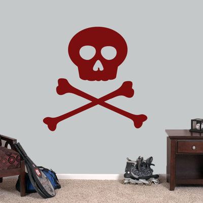 Décalcomanie murale crâne et crossbones