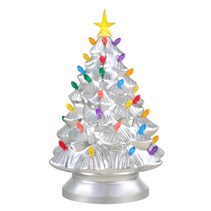 14 in. Shatterproof Nostalgic Tree, Silver