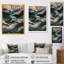 «Green Linear Symphony V - Minimalisme», art mural-88517067-88517060