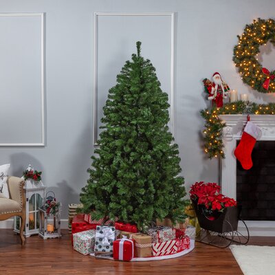 Unlit Montana 7' Green Pine Artificial Christmas Tree -  The Holiday AisleÂ®, 119425D2EFDD488EB1A5DCD6C0C18E6E