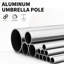 Parasol de piscine 10 pieds - Protégé, imperméable, antitache - pour le jardin, la terrasse, l'eau de jardin bleu marine, le mécanisme d'inclinaison arrière,