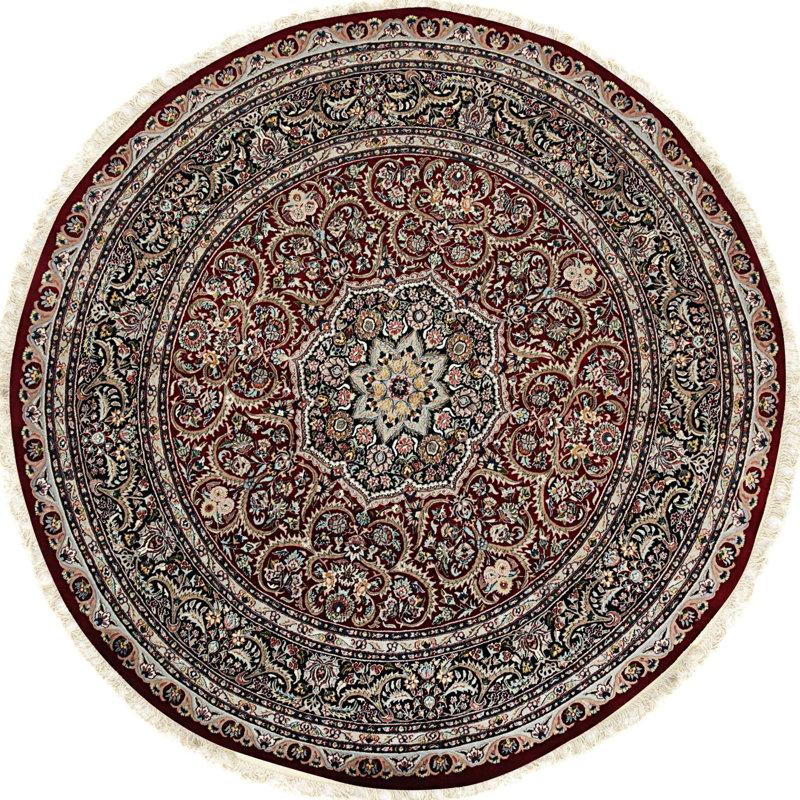 Tapis corail en laine noué à la main 9 x 12