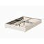 Structure de lit plateforme grand avec 3 tiroirs de rangement, gris foncé | Tissu rembourré sans tête de lit, support en lattes de bois, sans sommier, sans bruit, assemblage facile-133664633-133664635