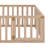 Full Size Platform Bed With Fence, Solid Wood Floor Bed Frame With Door, Elegant Design Daybed Frame-1175199184