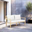 Causeuse de patio en bois d'acacia massif Zaryna