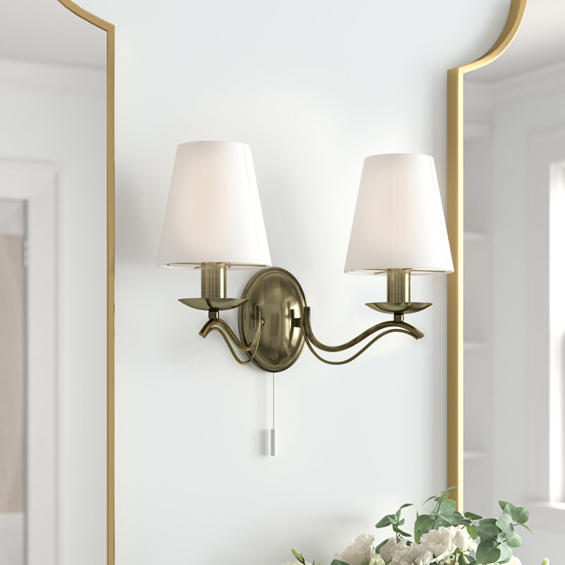 Rodman Candle Wall Light, Antique Brass