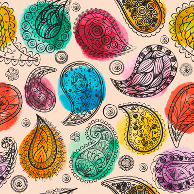 Ethnic Seamless by Mirifada - Wrapped Canvas Print