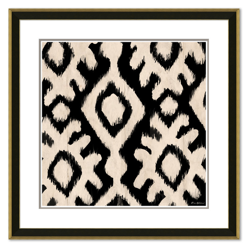 «Stitched White On Black» par Dana Gibson - impression encadrée