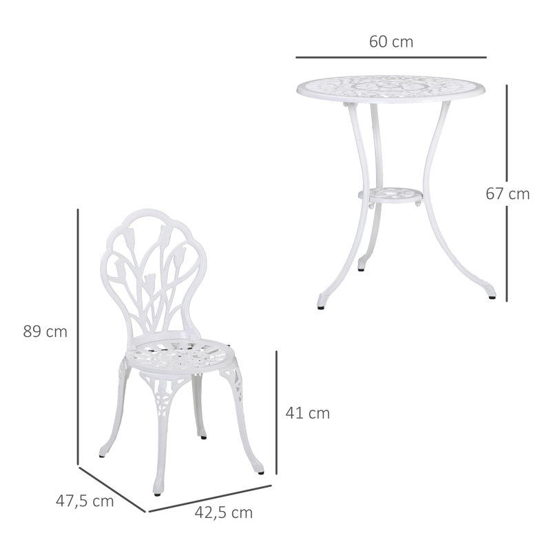 Hatolina Garden furniture set, White