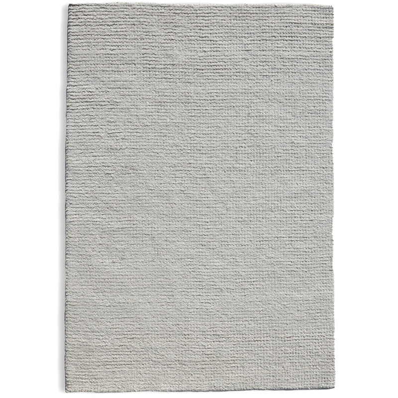 Bubble Moroccan Handmade Medium Pile Weave Ivory Colored Wool Area Rug By Tufty Home, Rectangle 9' x 12'