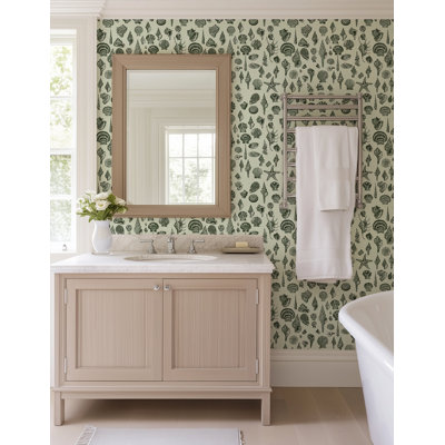 Lowcountry Love Shells Marsh Breeze Wallpaper by Megan Molten