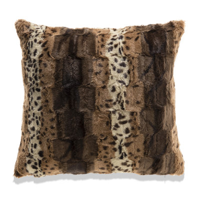 Housse de coussin en fausse fourrure seulement