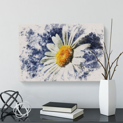White Daisy Vol.5 Watercolour - Wrapped Canvas