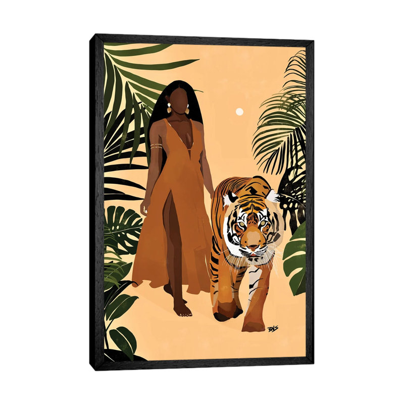 Aliya 1 Piece Wrapped Canvas Wall Art, 101.6 cm H x 66.04 cm W, Black Framed Canvas