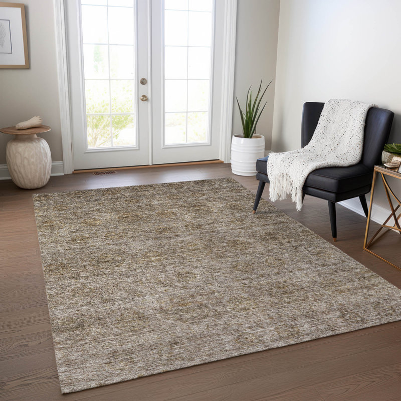 Tapis d'intérieur / extérieur brun Glenra , 5 pi x 7 pi 6 po