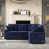 Velours de coton bleu marine est en rupture de stock