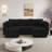 Modern Compact Modular Sofa: 3-Seat Space-Saver Grey Corduroy Sectional, Cloud Comfort (Packaged Flat)-2090208954