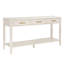 Élégante console avec placage de pin et pieds géométriques, idéale pour le salon, le bureau et la salle à manger-1840063371