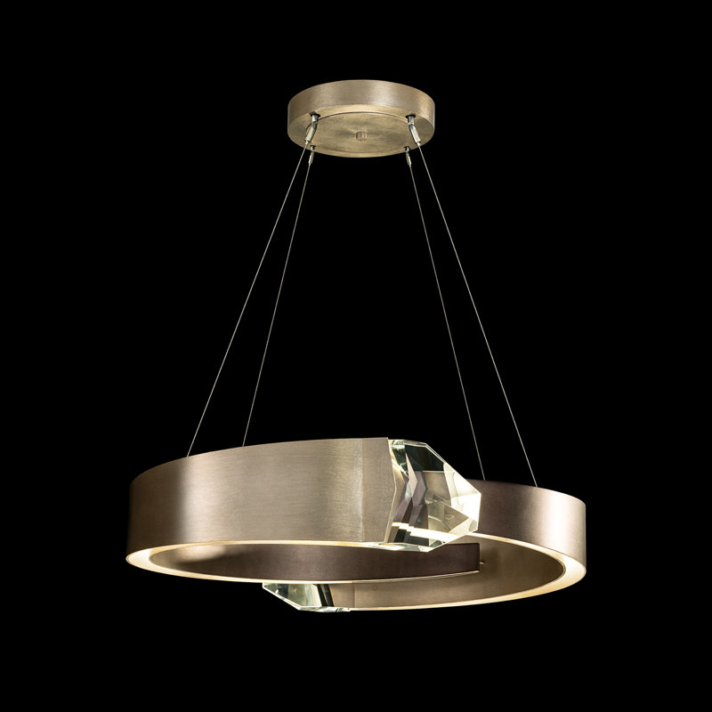 Strata 1 - Light LED Chandelier, Soft Bronze