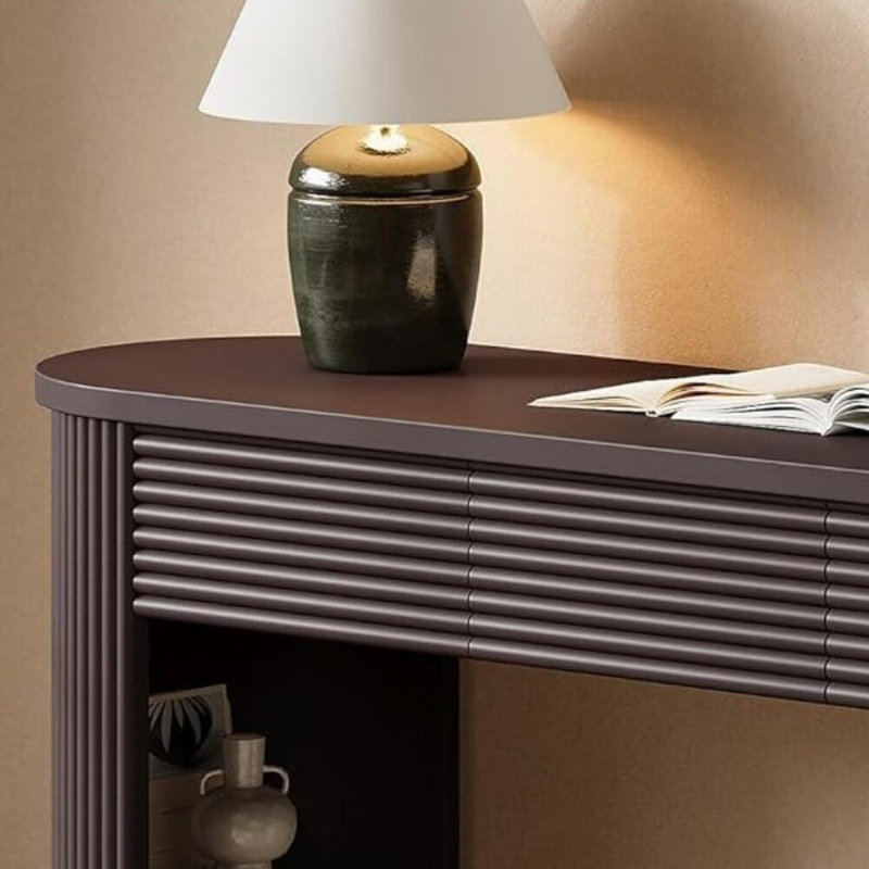 Bureau moderne moderne, durable et écologique, H 27,55 po x l 47,24 po x P 18,89 po, Marron foncé