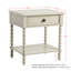 Table de chevet - Bois massif blanc délavé, glissière de tiroir en métal, Intrigue, assemblage simple, l 24 po x P 18 po H 26 po en bois blanchi, attrait, objet sans effort,