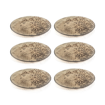Berkane 8.25'' Glass Salad Or Dessert Plate , Set of 6