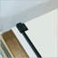 56-60 x 75 Double porte de douche coulissante sans cadre - verre 8 mm, noir mat