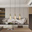 Pendant Light Fixtures, 3 Pack Modern Pendant Lighting With Clear Striped Glass Shade