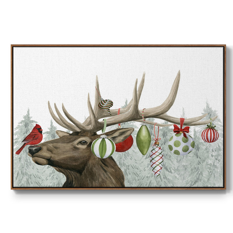 " Festive Forest Collection A ", 25" H x 37" W x 2" D, Walnut