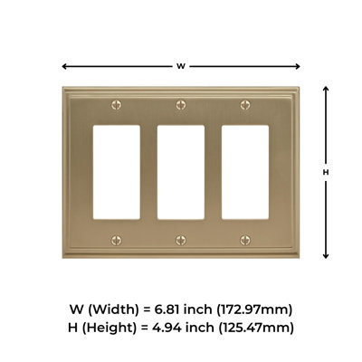 Mulholland 3-Gang Rocker Wall Plate