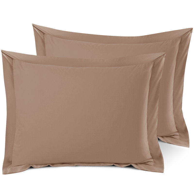Taie décorative 100% polyester , Taupe, 20 po x 36 po