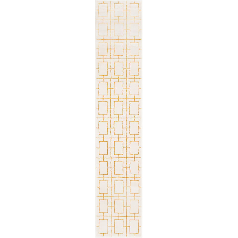 Geometric Area Rug, Runner 61 x 305cm