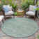 Machine Washable Indoor/Outdoor Xhevrie Teal Rug