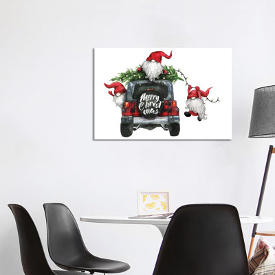 Gnomes Christmas I 1 Piece Wrapped Canvas Painting
