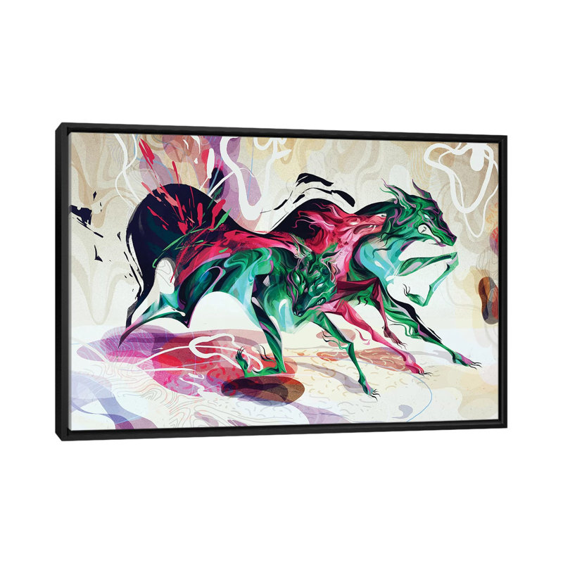 Working Hand In One Glove I by Sija Hong - Painting on Canvas, Black Framed, 66.04 cm H x 45.72 cm W