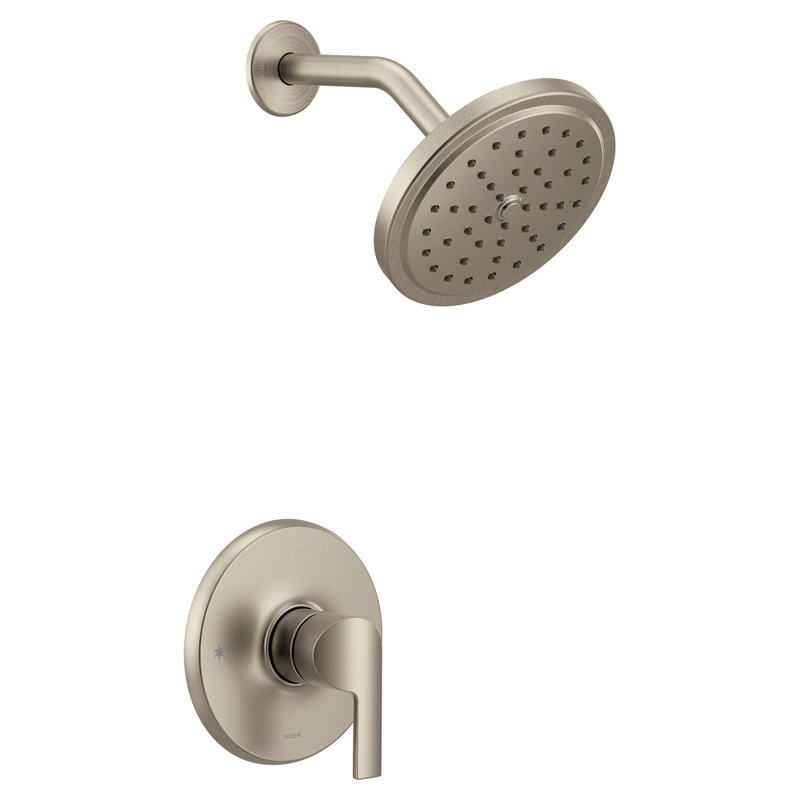 Ensemble de garniture de douche Doux M-CORE 3-Series Eco-Performance à 1 poignée, valve requise, Nickel brossé