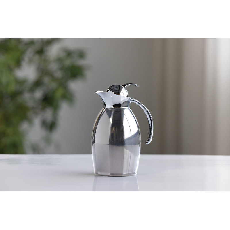 Stainless Steel Vacuum Insulated Push Button Server, Polished
