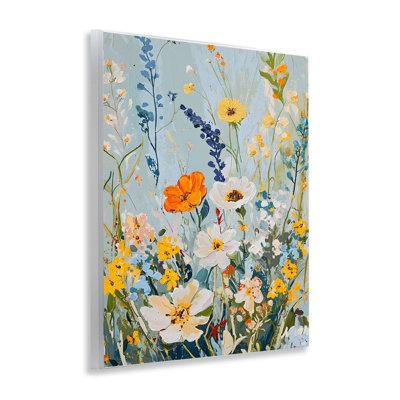 Plaque murale fleurs chaudes aux tons chauds, design par Franklyn Gregory