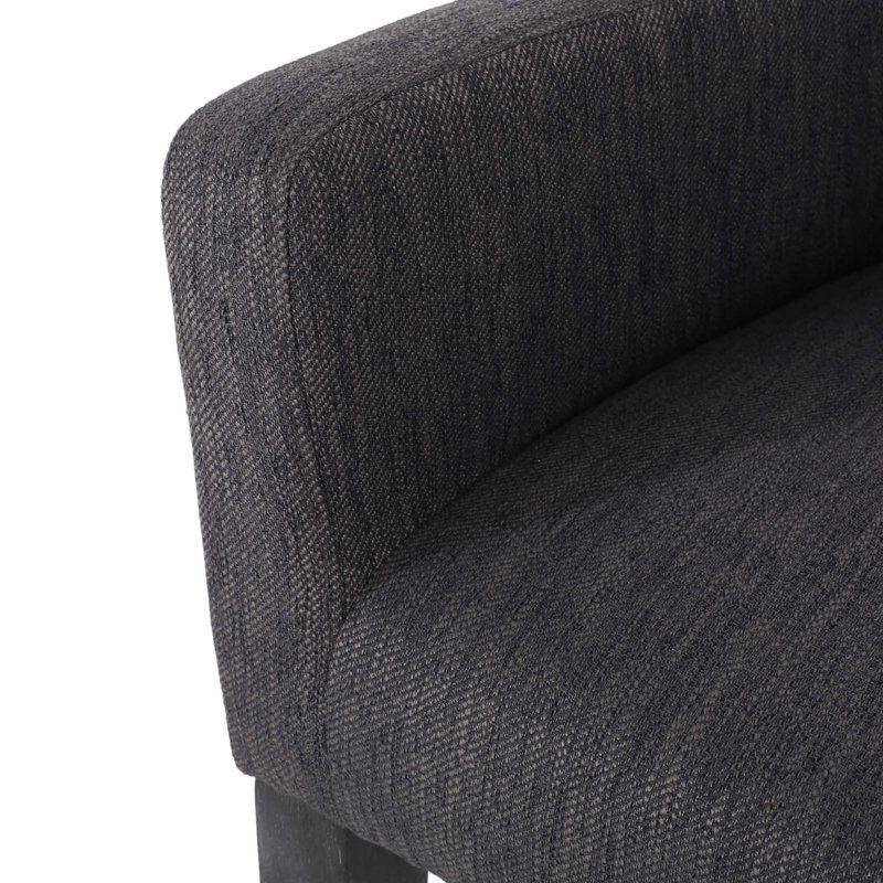 Upholstered 30.5 inch Counter Stools, Charcoal Seat/Black Frame, 2
