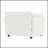 Deep Single Seat Sofa Upholstered Reading Armchair for Living Room, Comfortable and Stylish White Chenille Fabric-1282895235