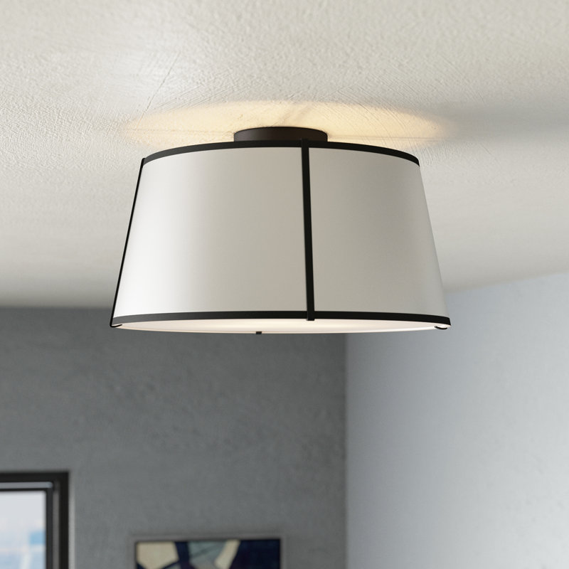 Plafonnier encastré 3 lumières trapézoïdale, Doré