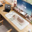Bureaux en bois massif en L Burlywood-107625009-107625007