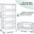 Transparent storage box with a lid, plastic multi-functional foldable storage box, foldable box with a magnetic suction door