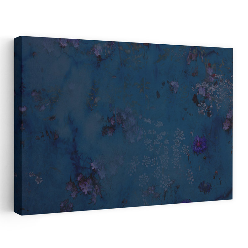 Art contemporain abstrait fleur éthérée rêveuse, H 40 po x l 60 po