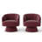 Murrow Velvet Swivel Barrel Chair(Set of 2)-522259646